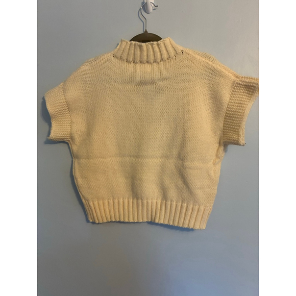 Bibi Cream Colored Flag Sweater NWT Size Medium - Picture 3 of 9